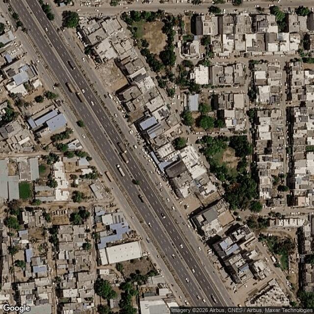 Satellite view of the same area