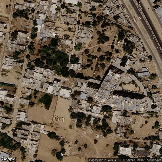 Satellite view of the same area