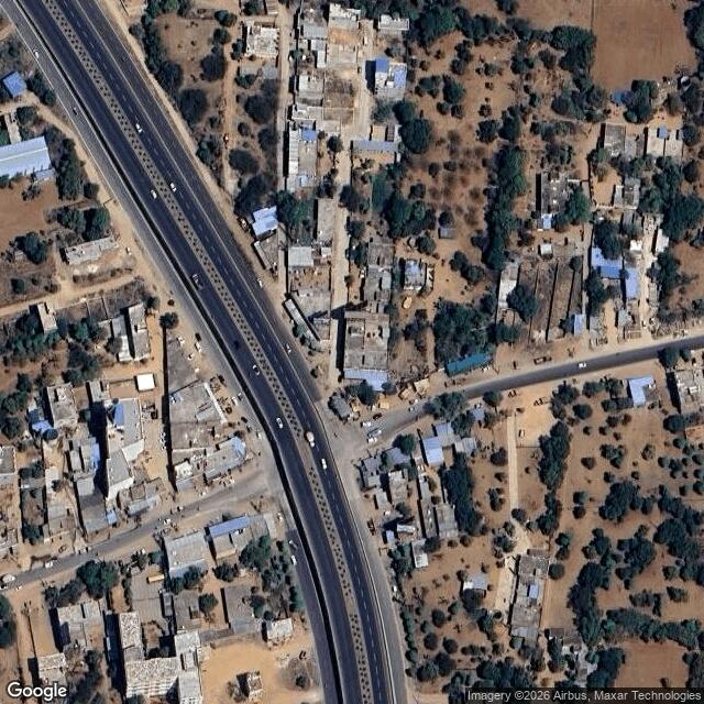 Satellite view of the same area