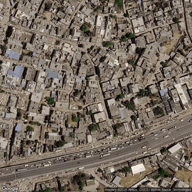 Satellite view of the same area