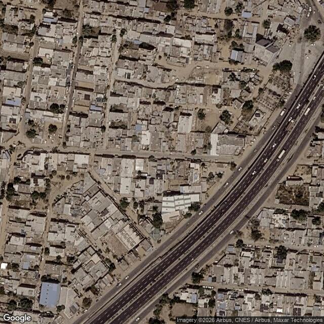 Satellite view of the same area