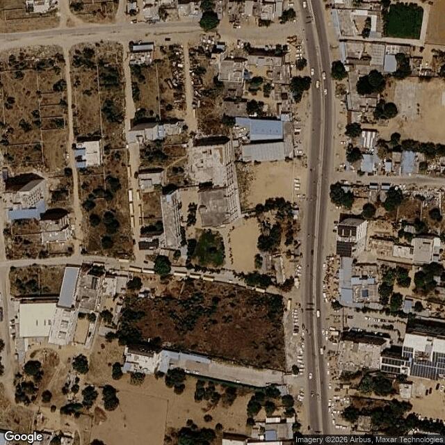 Satellite view of the same area