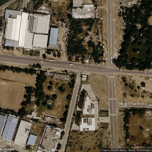 Satellite view of the same area
