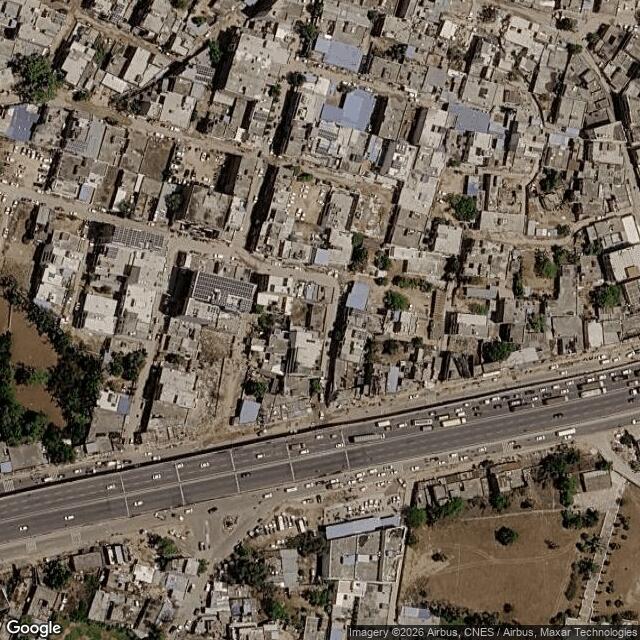 Satellite view of the same area