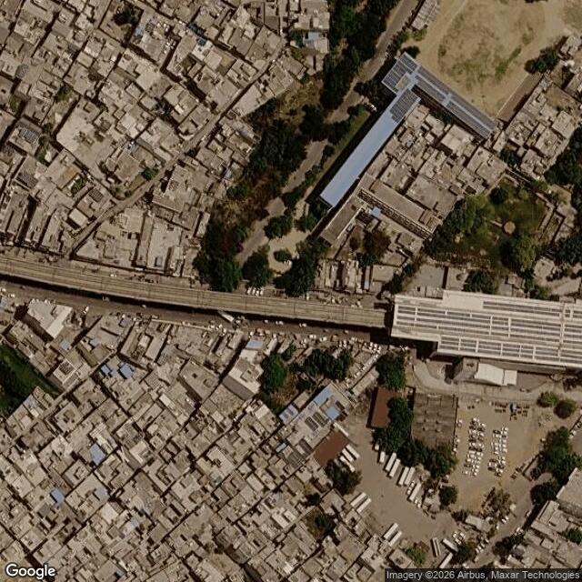 Satellite view of the same area