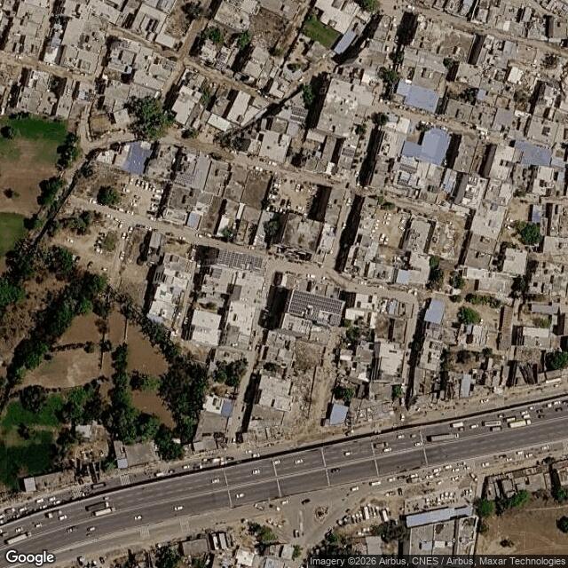 Satellite view of the same area