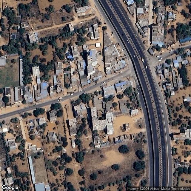 Satellite view of the same area